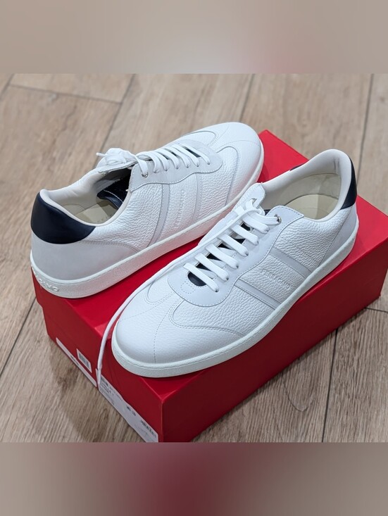 Salvatore Ferragamo Other - $880 Mens Ferragamo "Achille 1" Low-Top Leather Sneakers White US 11